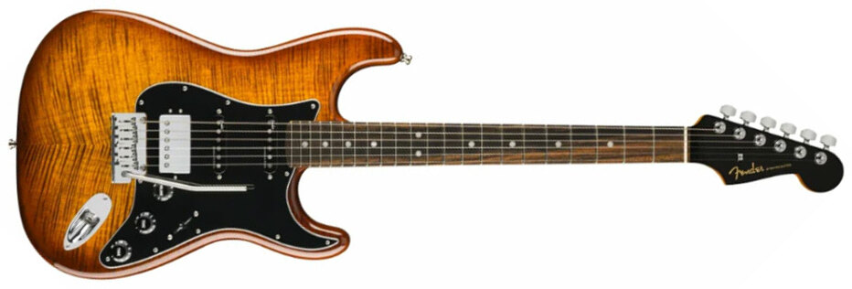 Fender Strat American Ultra Ltd Usa Hss Trem Eb - Tiger's Eye - Guitarra eléctrica con forma de str. - Main picture