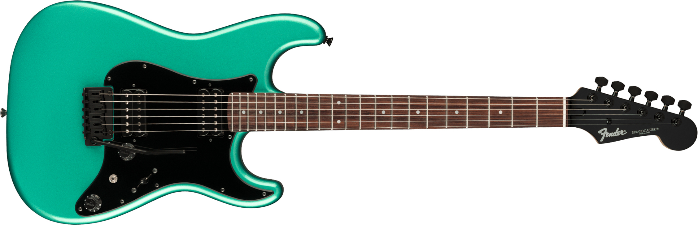 Fender Strat Boxer Hh Jap Trem Rw +housse - Sherwood Green Metallic - Guitarra eléctrica con forma de str. - Main picture