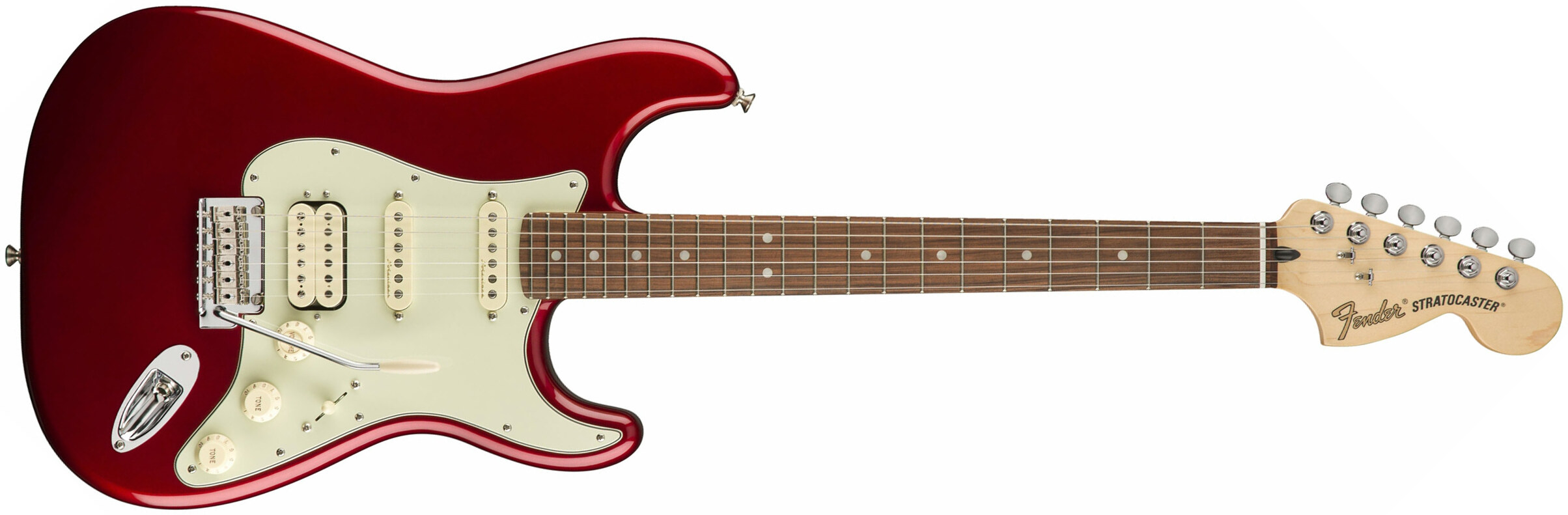 Fender Strat Deluxe Hss Mex Pf 2017 - Candy Apple Red - Guitarra eléctrica con forma de str. - Main picture