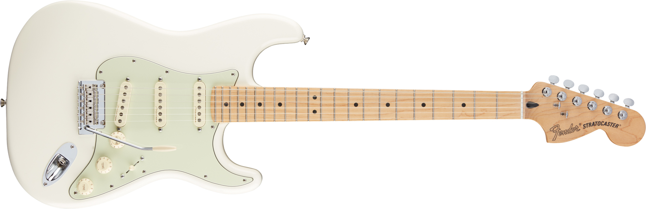 Fender Strat Deluxe Roadhouse Mex Mn - Olympic White - Guitarra eléctrica con forma de str. - Main picture