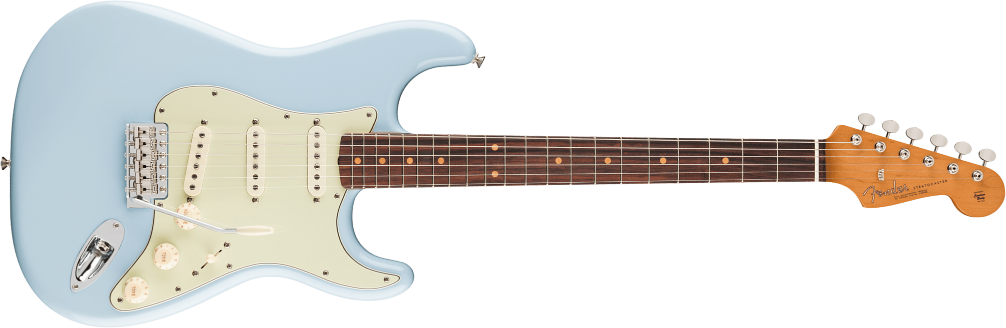 Fender Strat Early 60s Vintera 3 Mex 3s Trem Rw - Sonic Blue - Guitarra eléctrica con forma de str. - Main picture