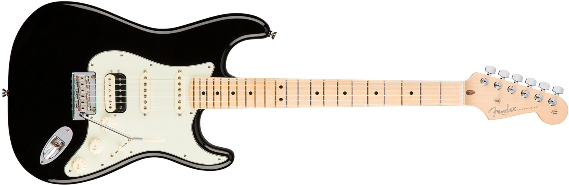 Fender Strat Hss Shawbucker American Professional Usa Mn - Black - Guitarra eléctrica con forma de str. - Main picture
