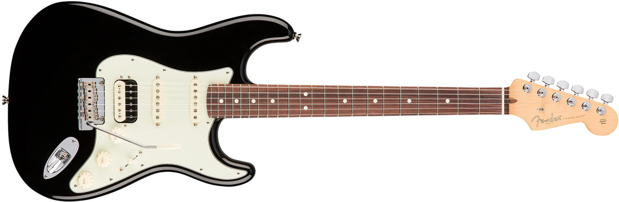 Fender Strat Hss Shawbucker American Professional Usa Rw - Black - Guitarra electrica de 12 cuerdas - Main picture