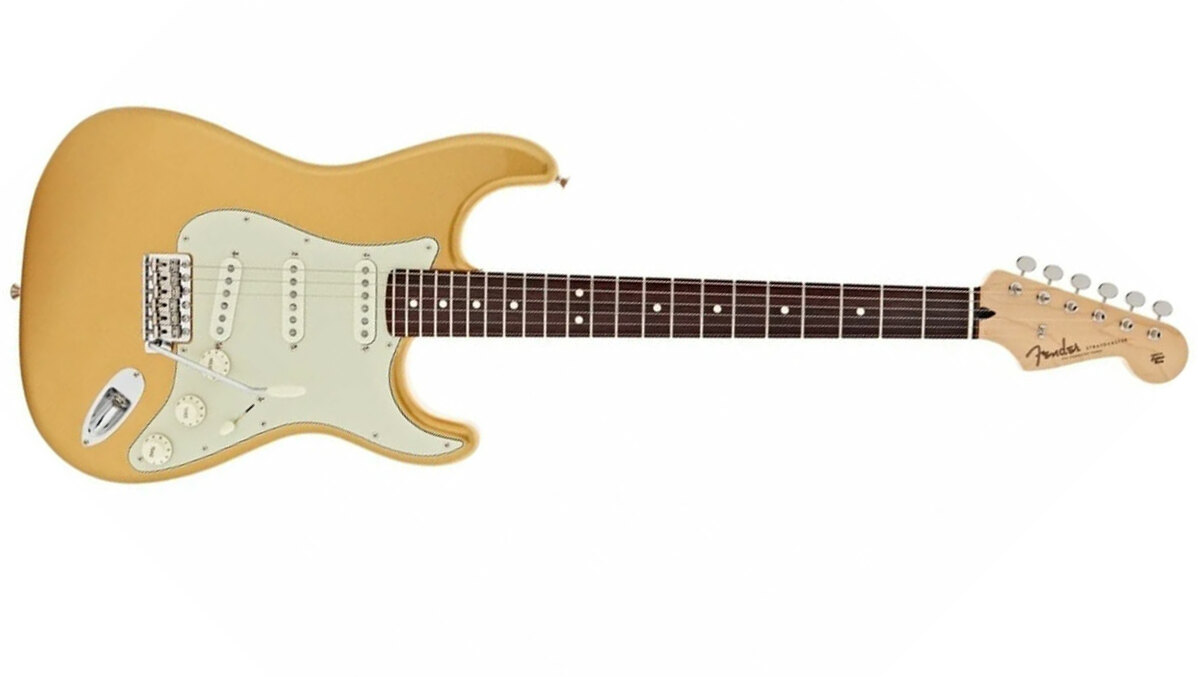 Fender Strat Hybrid Ii Mij Jap 3s Trem Rw - Gold - Guitarra eléctrica con forma de str. - Main picture
