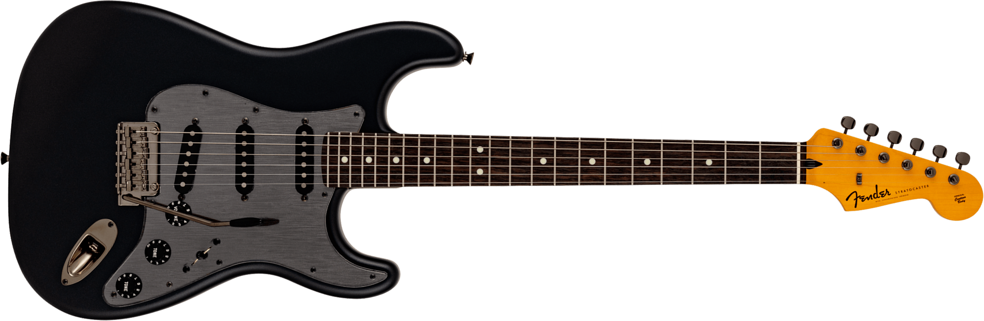 Fender Strat Hybrid Ii Mij Ltd Jap 3s Trem Rw - Matte Phantom Black - Guitarra eléctrica con forma de str. - Main picture