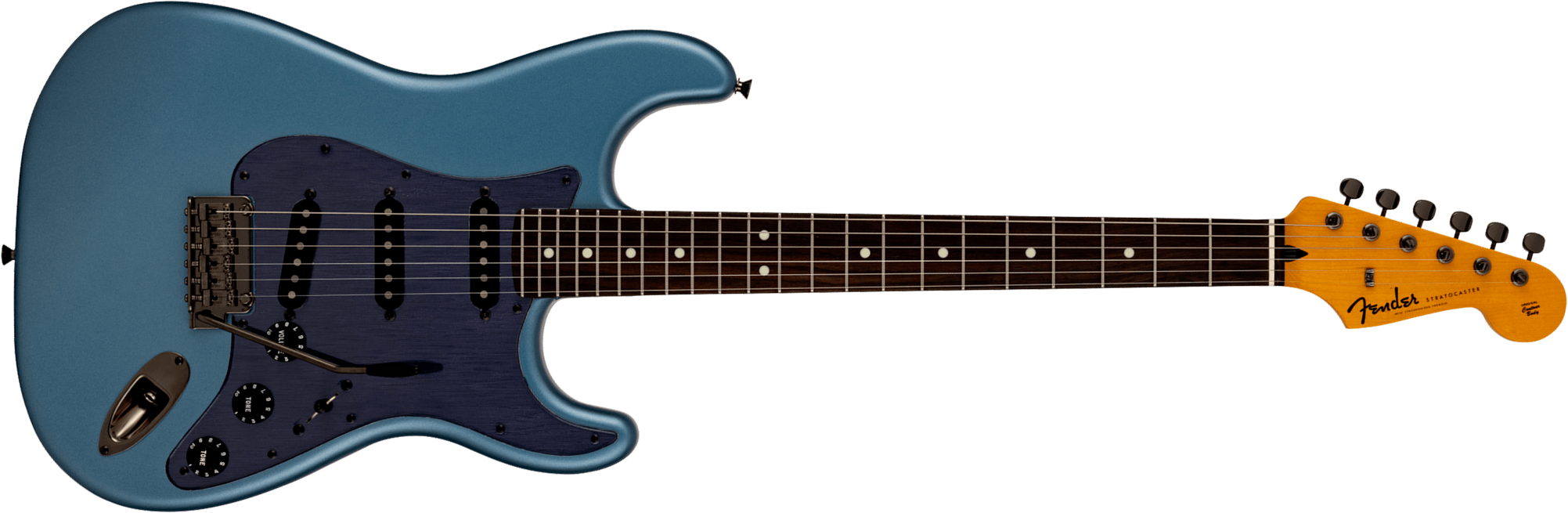 Fender Strat Hybrid Ii Mij Ltd Jap 3s Trem Rw - Matte Aero Blue - Guitarra eléctrica con forma de str. - Main picture