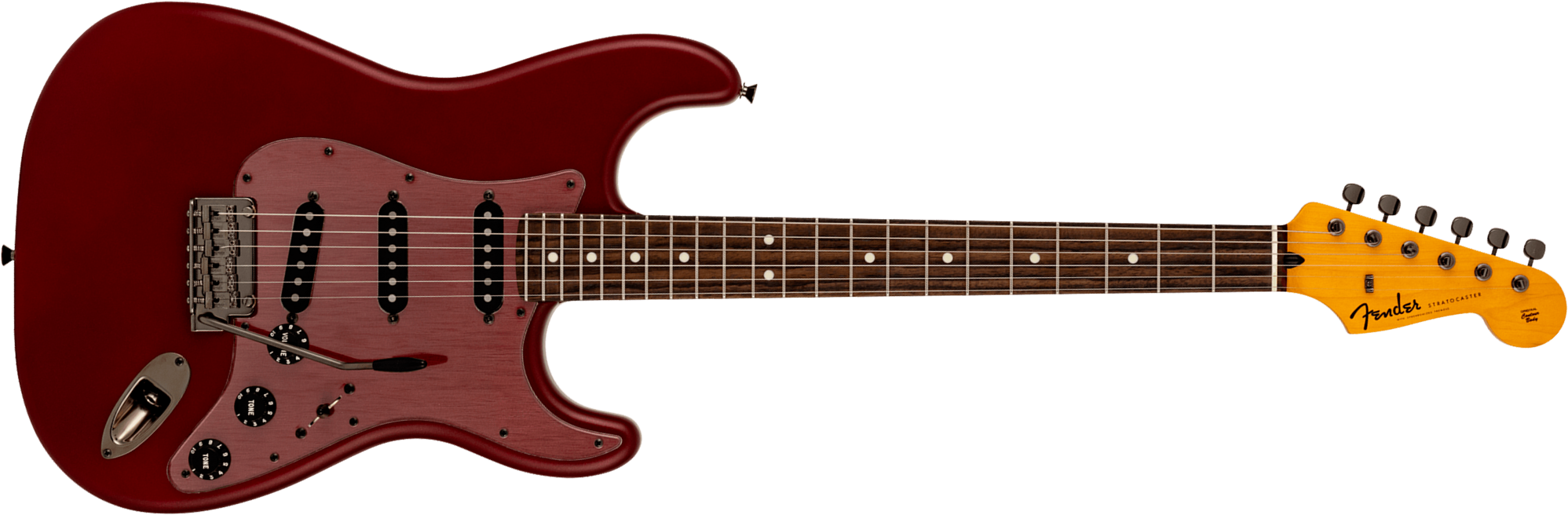 Fender Strat Hybrid Ii Mij Ltd Jap 3s Trem Rw - Matte Inferno Red - Guitarra eléctrica con forma de str. - Main picture