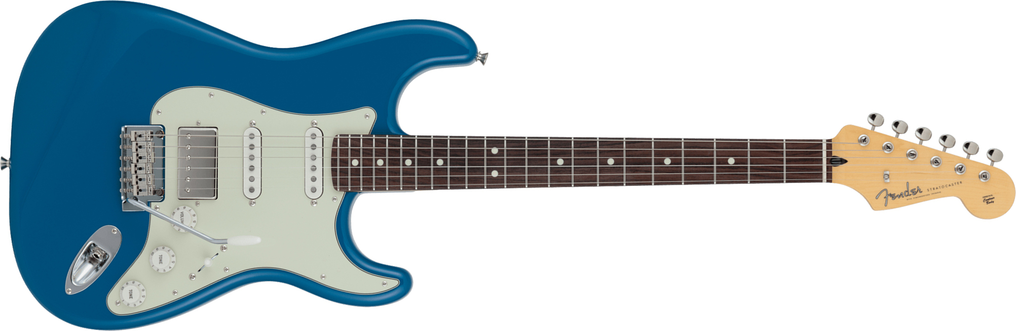 Fender Strat Hybrid Ii Mij Ltd Jap Hss Trem Rw - Forest Blue - Guitarra eléctrica con forma de str. - Main picture