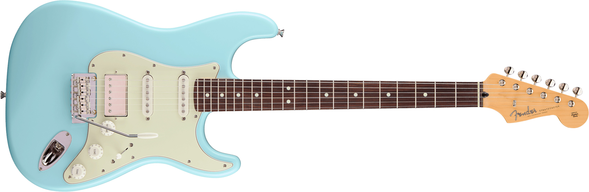 Fender Strat Hybrid Ii Mij Ltd Jap Hss Trem Rw - Daphne Blue - Guitarra eléctrica con forma de str. - Main picture