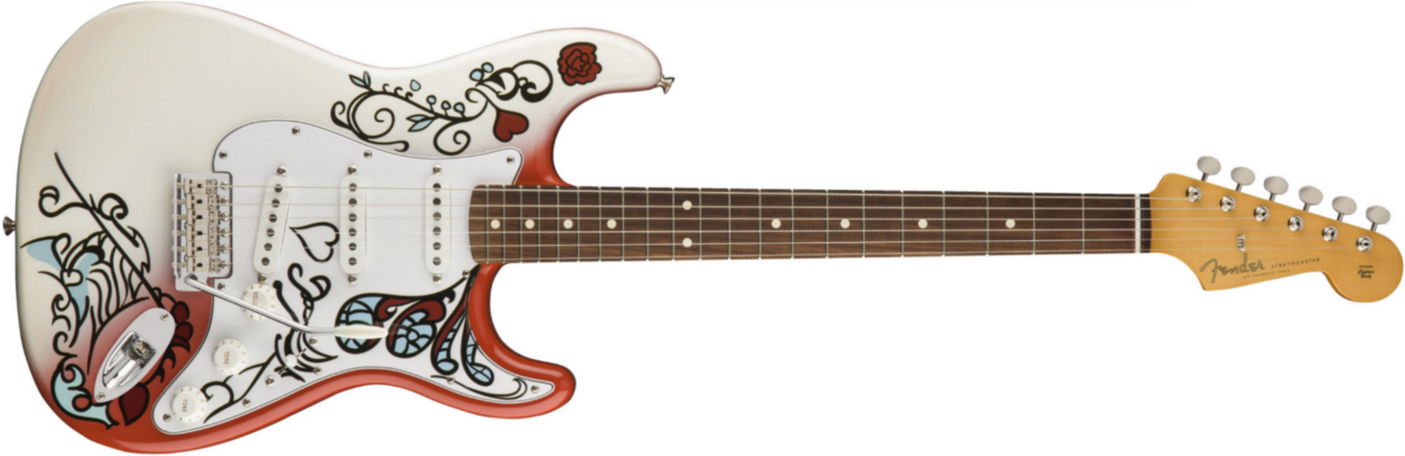 Fender Strat Jimi Hendrix Monterey Mex Sss Pf - Hand Painted Custom - Guitarra eléctrica con forma de tel - Main picture