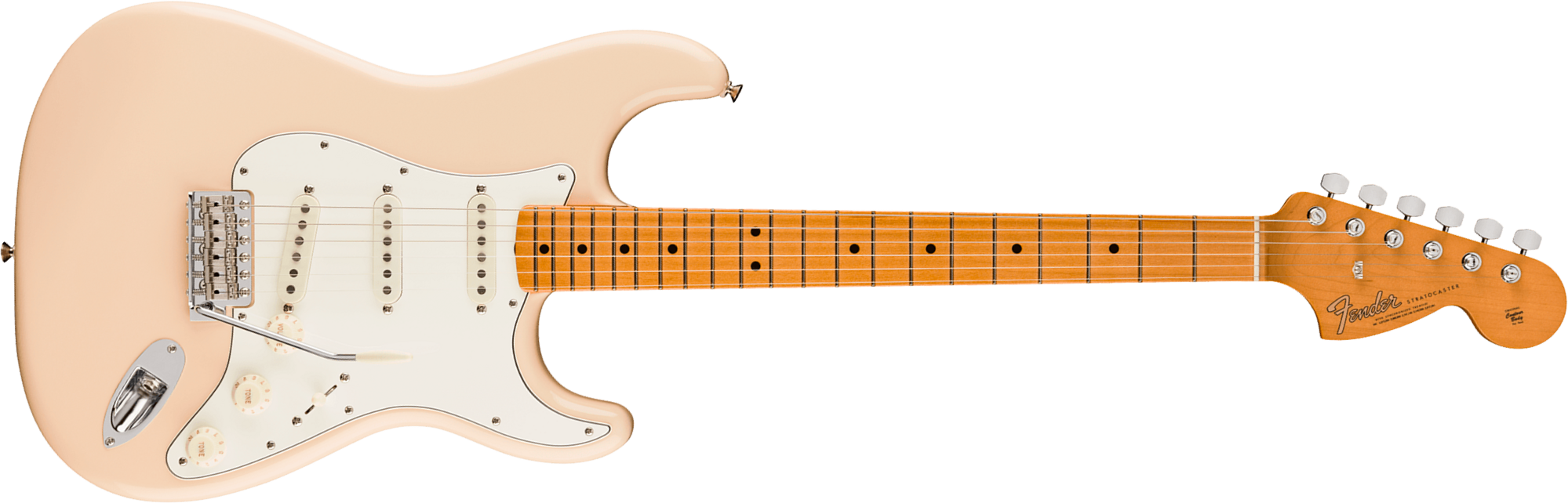 Fender Strat Late 60s Vintera 3 Mex 3s Trem Mn - Olympic White - Guitarra eléctrica con forma de str. - Main picture