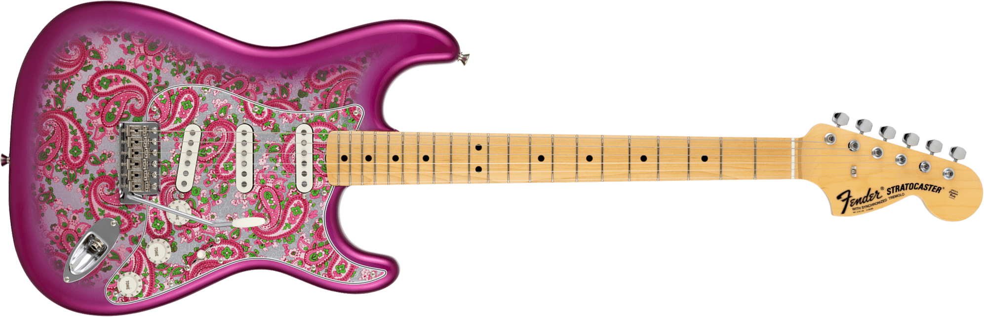 Fender Strat Ltd Jap 3s Trem Mn - Pink Paisley - Guitarra eléctrica con forma de str. - Main picture