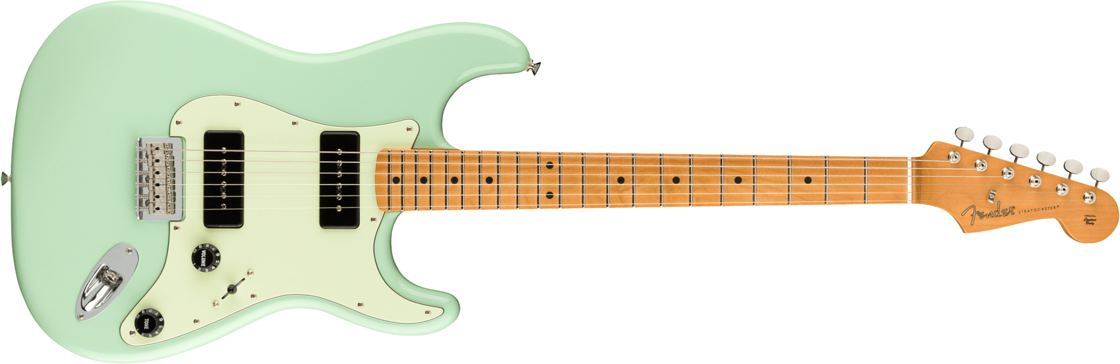 Fender Strat Noventa Mex Ss Ht Mn +housse - Surf Green - Guitarra eléctrica con forma de str. - Main picture