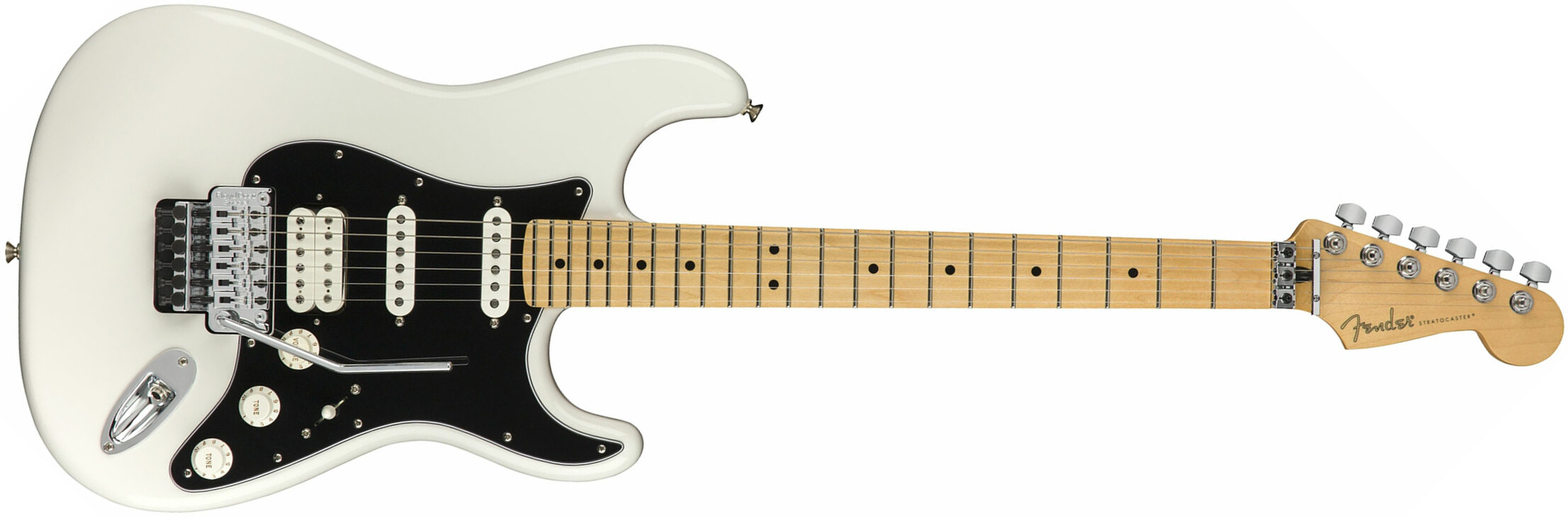 Fender Strat Player Floyd Rose Mex Hss Fr Mn - Polar White - Guitarra eléctrica con forma de str. - Main picture