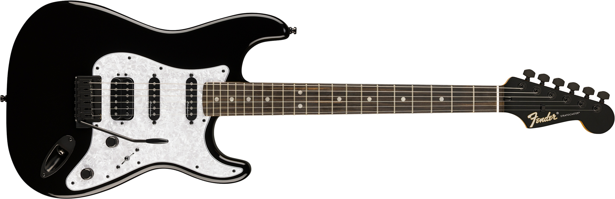 Fender Strat Player Fusion Ltd Mex Hss Trem Eb - Black - Guitarra eléctrica con forma de str. - Main picture