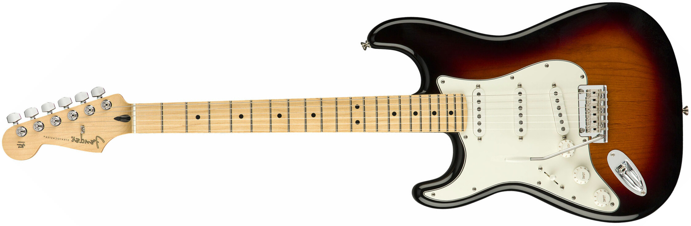 Fender Strat Player Lh Gaucher Mex Sss Mn - 3-color Sunburst - Guitarra electrica para zurdos - Main picture
