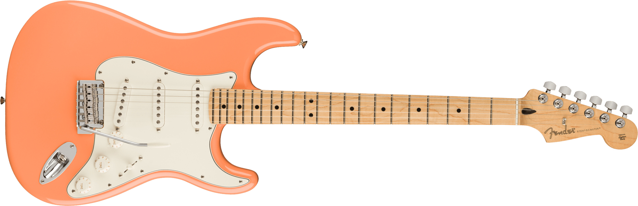 Fender Strat Player Ltd Mex 3s Trem Mn - Pacific Peach - Guitarra eléctrica con forma de str. - Main picture