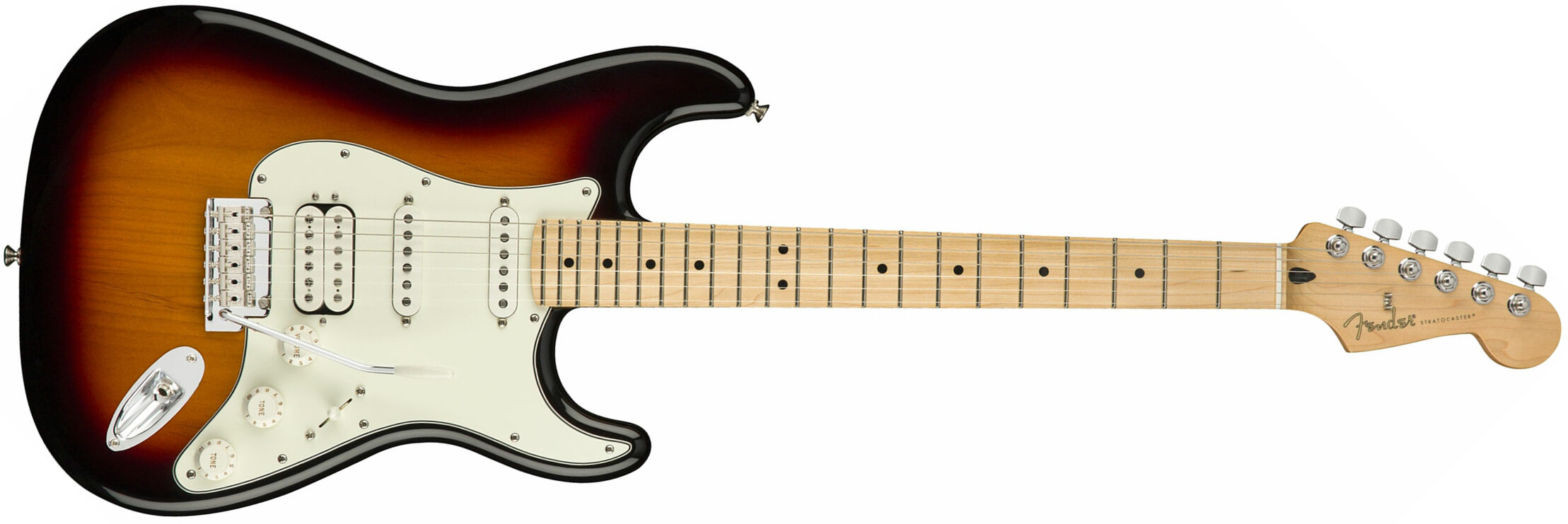 Fender Strat Player Mex Hss Mn - 3-color Sunburst - Guitarra eléctrica con forma de str. - Main picture
