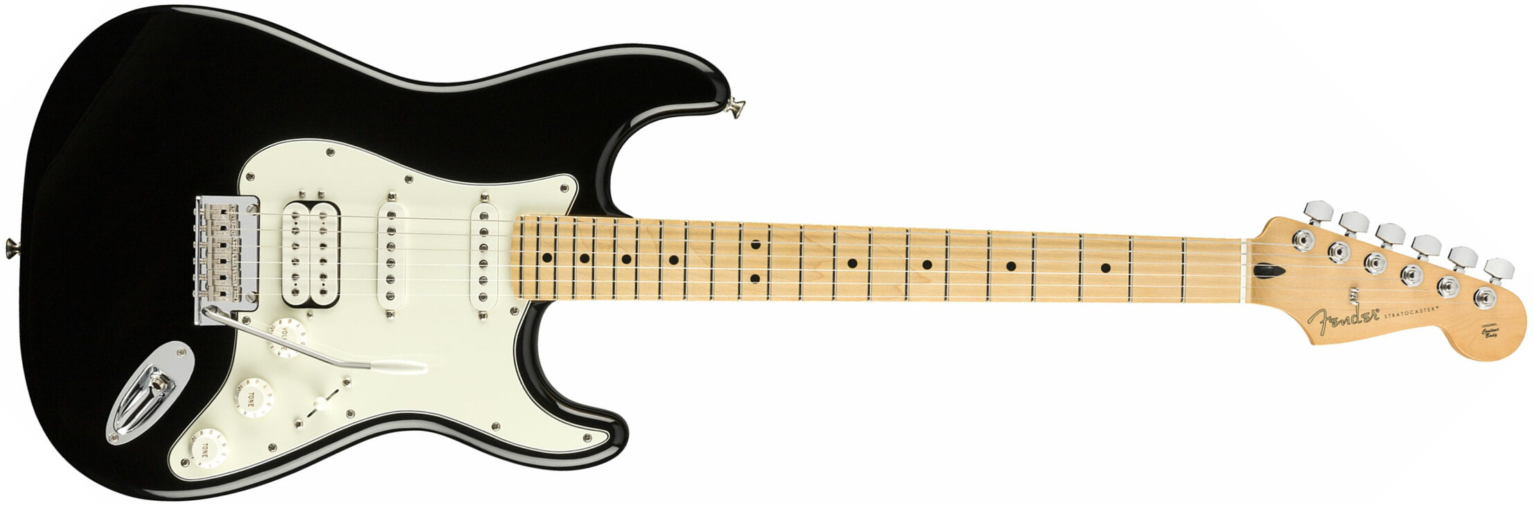 Fender Strat Player Mex Hss Mn - Black - Guitarra eléctrica con forma de str. - Main picture