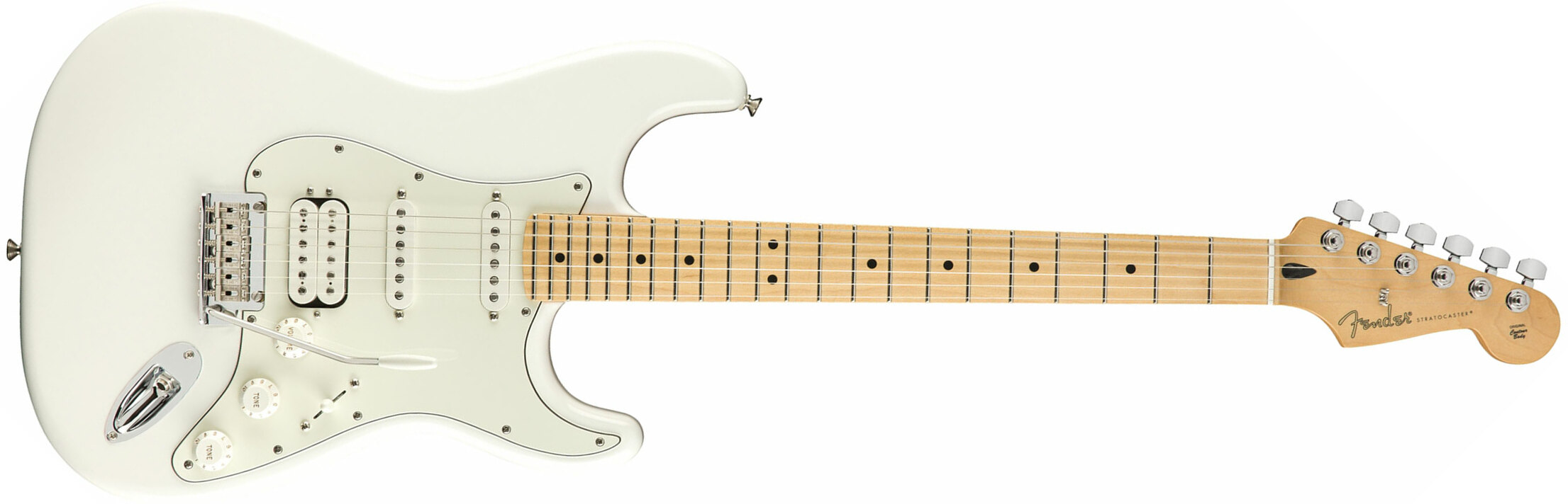 Fender Strat Player Mex Hss Mn - Polar White - Guitarra eléctrica con forma de str. - Main picture