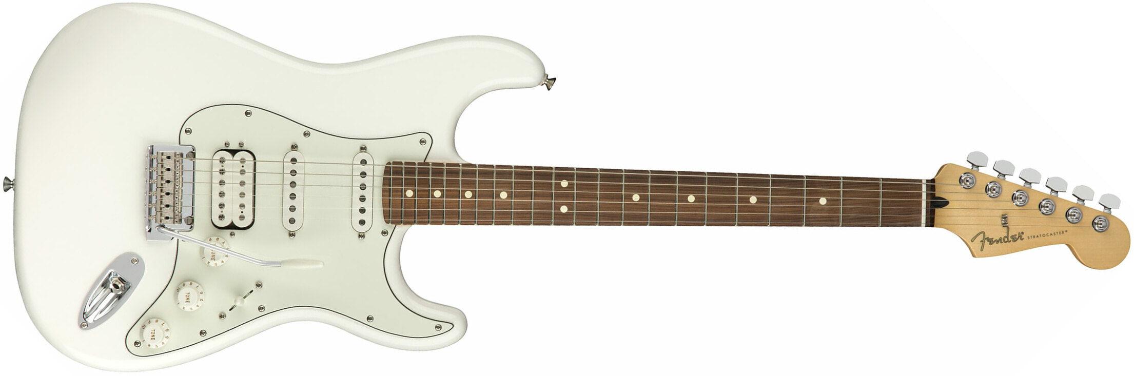 Fender Strat Player Mex Hss Pf - Polar White - Guitarra eléctrica con forma de str. - Main picture