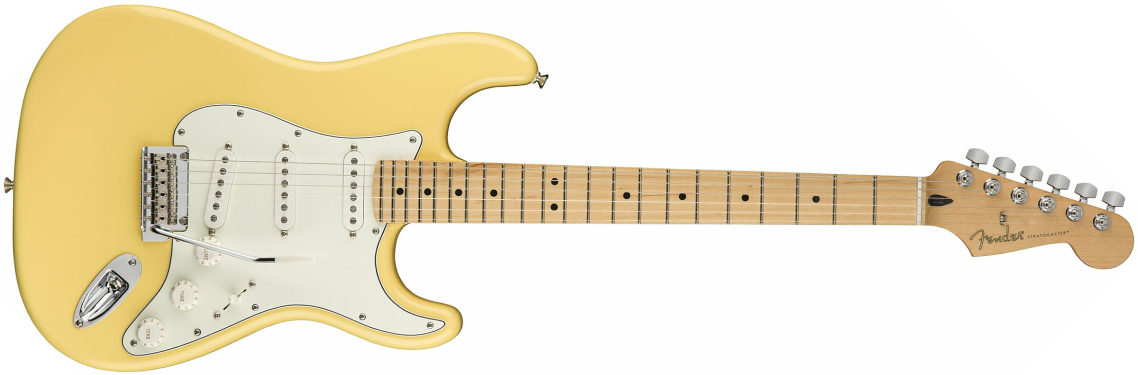 Fender Strat Player Mex Sss Mn - Buttercream - Guitarra eléctrica con forma de str. - Main picture