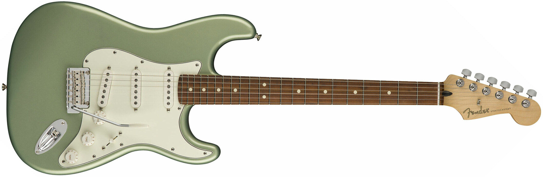 Fender Strat Player Mex Sss Pf - Sage Green Metallic - Guitarra eléctrica con forma de str. - Main picture