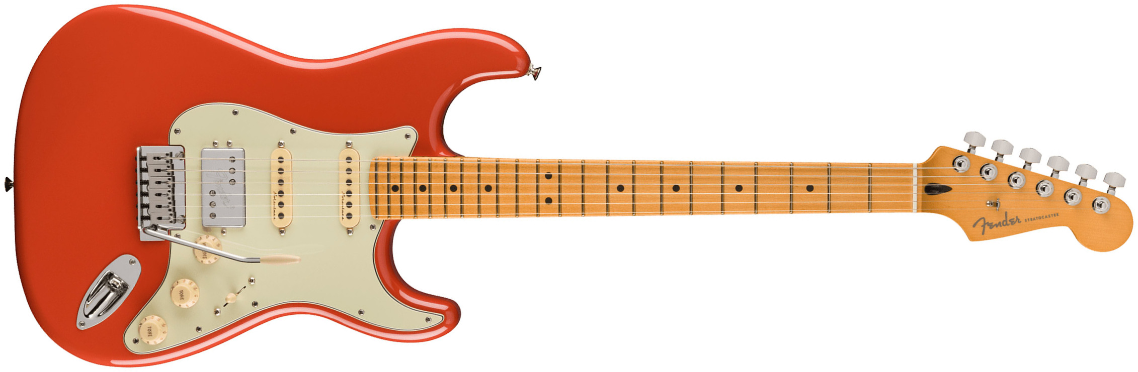 Fender Strat Player Plus Mex 2023 Hss Trem Mn - Fiesta Red - Guitarra eléctrica con forma de str. - Main picture