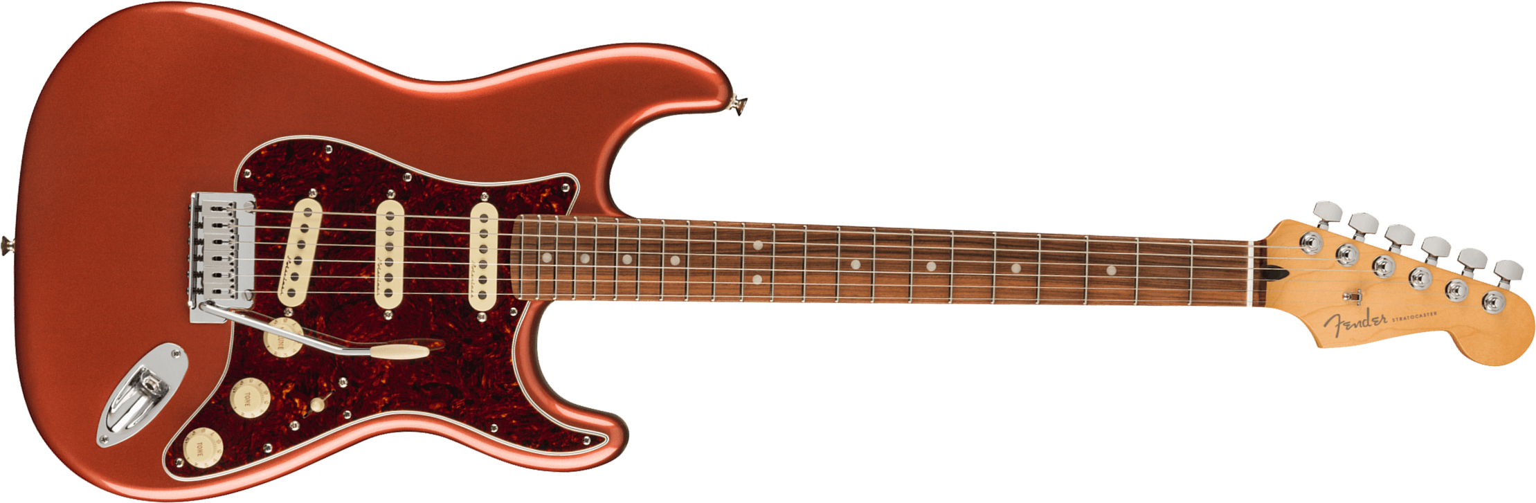 Fender Strat Player Plus Mex 3s Trem Pf - Aged Candy Apple Red - Guitarra eléctrica con forma de str. - Main picture