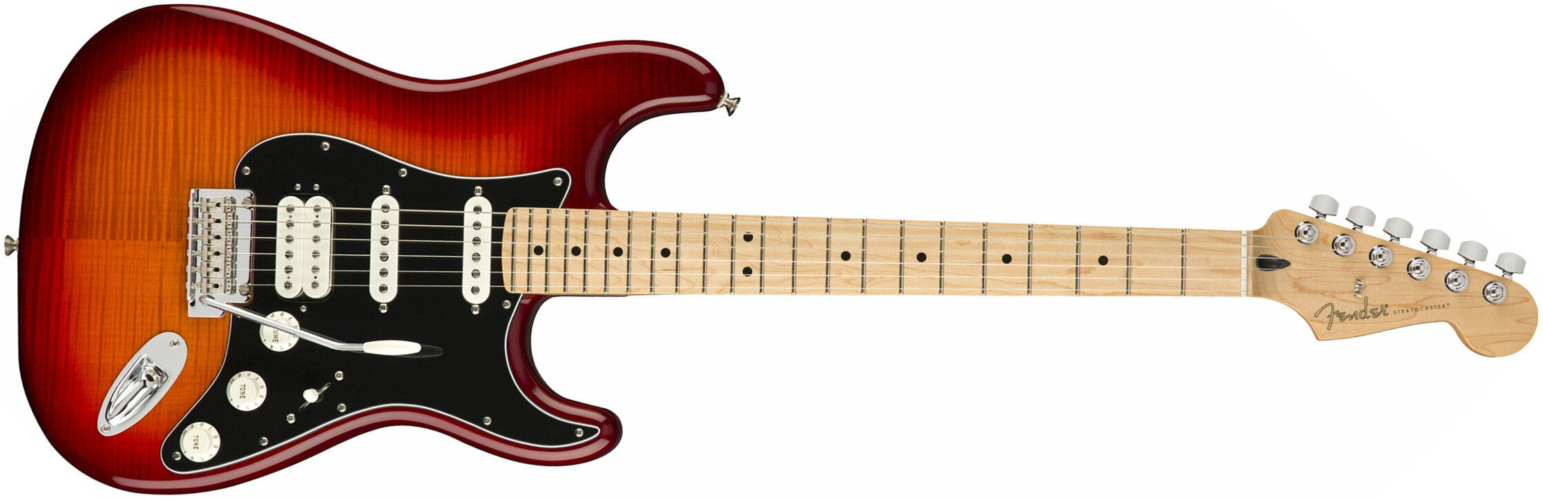 Fender Strat Player Plus Top Mex Hss Mn - Aged Cherry Burst - Guitarra eléctrica con forma de str. - Main picture