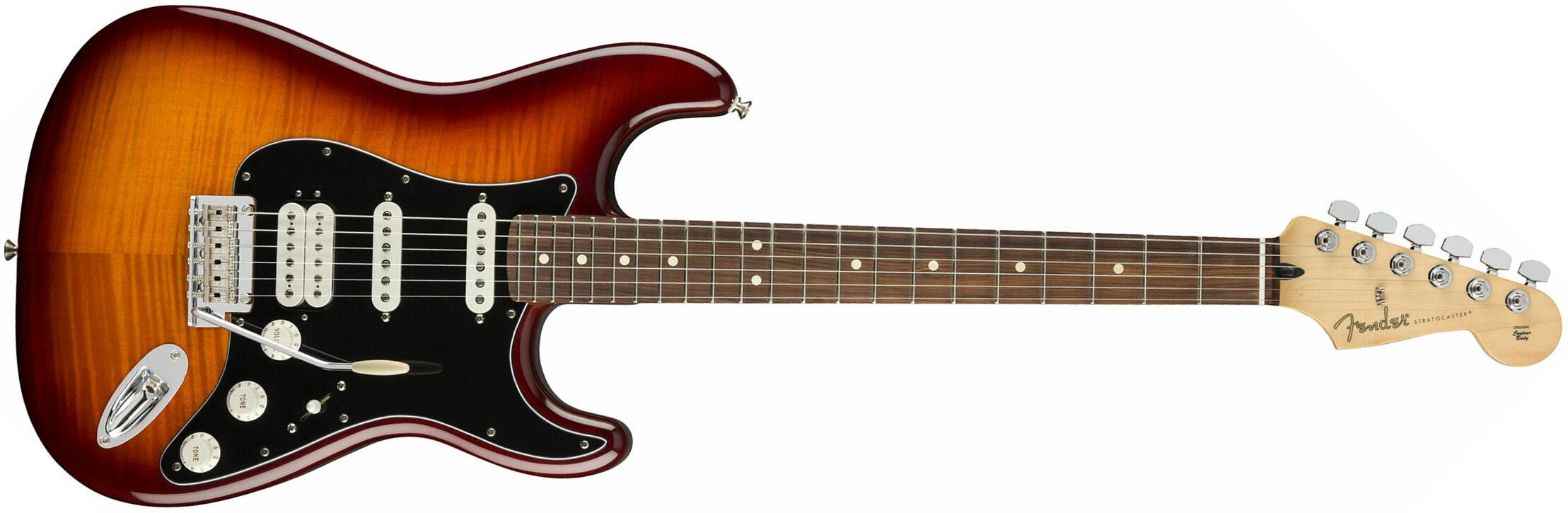 Fender Strat Player Plus Top Mex Hss Pf - Tobacco Burst - Guitarra eléctrica con forma de str. - Main picture