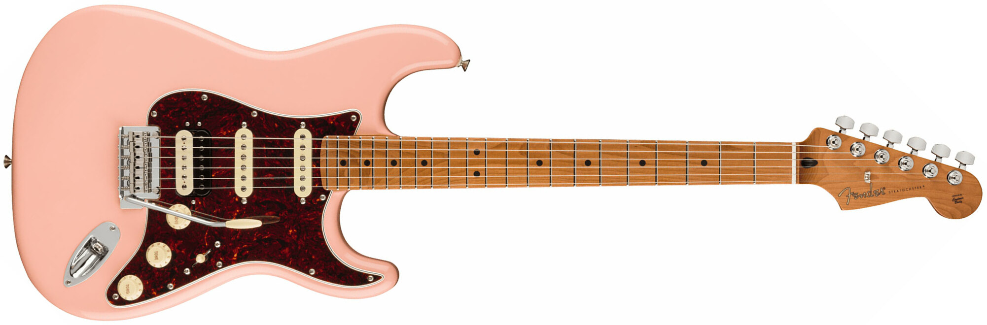Fender Strat Player Roasted Neck Ltd Mex Hss Trem Mn - Shell Pink - Guitarra eléctrica con forma de str. - Main picture