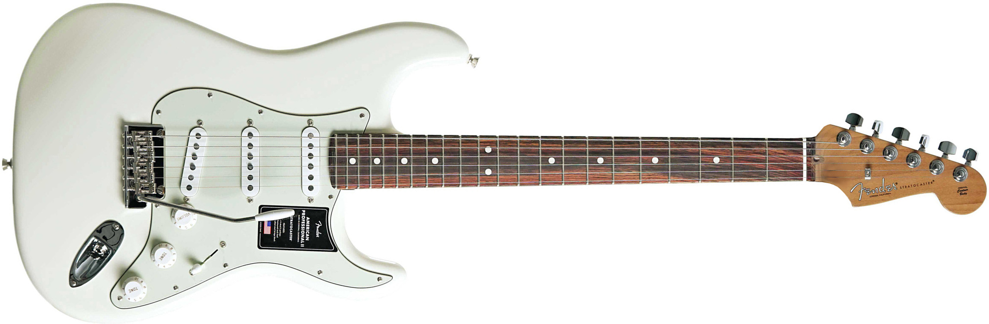 Fender Strat Roasted Neck American Professional Ii Ltd Usa 3s Custom Shop Trem Rw - Olympic White - Guitarra eléctrica con forma de str. - Main pictur