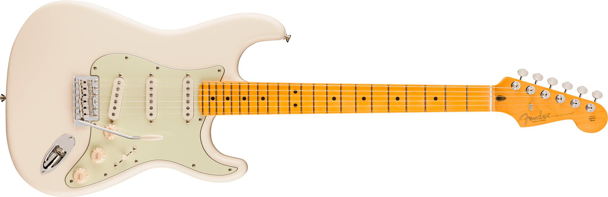 Fender Strat Silent System American Pro. Classic Ltd 3s Trem Mn - Olympic White - Guitarra eléctrica con forma de str. - Main picture