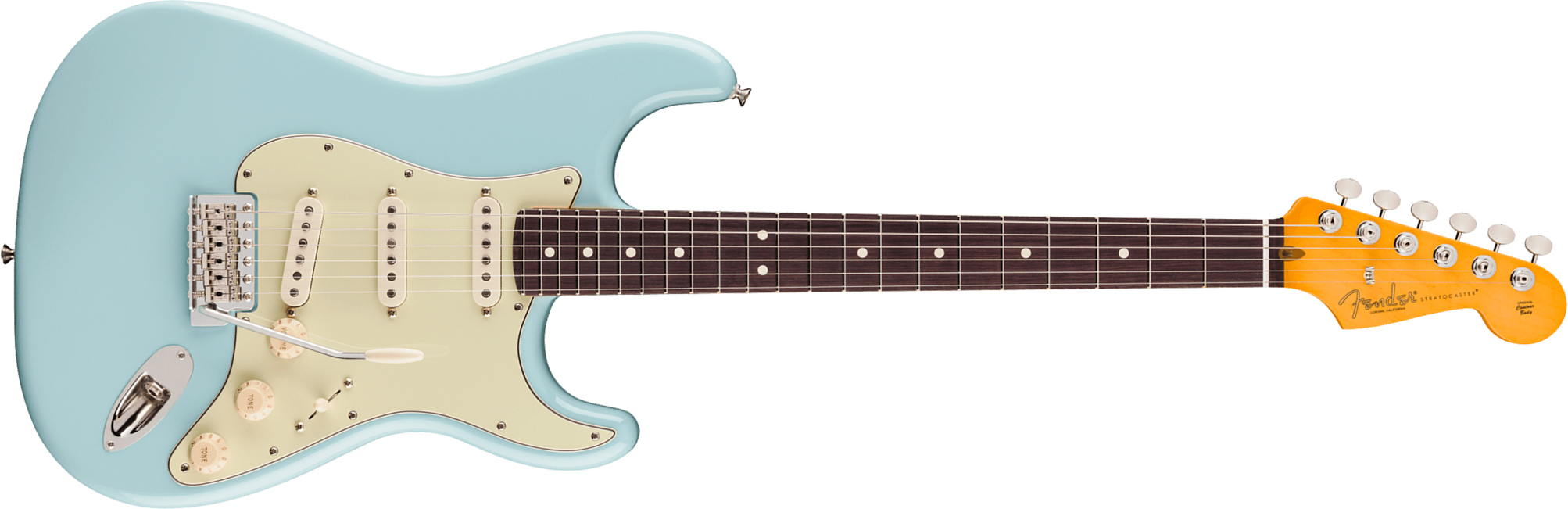 Fender Strat Silent System American Pro. Classic Ltd 3s Trem Rw - Daphne Blue - Guitarra eléctrica con forma de str. - Main picture
