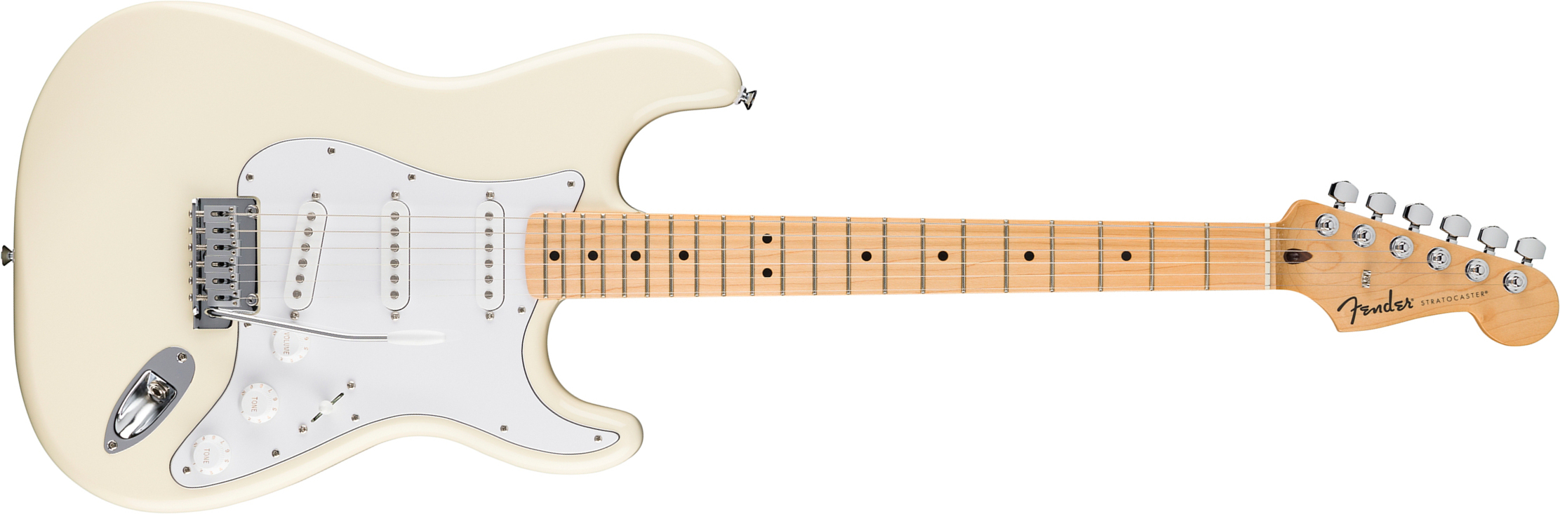Fender Strat Standard 3s Trem Mn - Olympic White - Guitarra eléctrica con forma de str. - Main picture