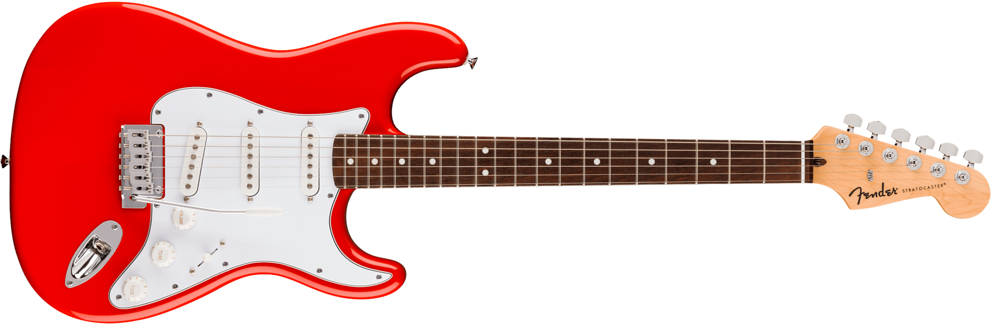 Fender Strat Standard Ind 3s Trem Lau - Fiesta Red - Guitarra eléctrica con forma de str. - Main picture