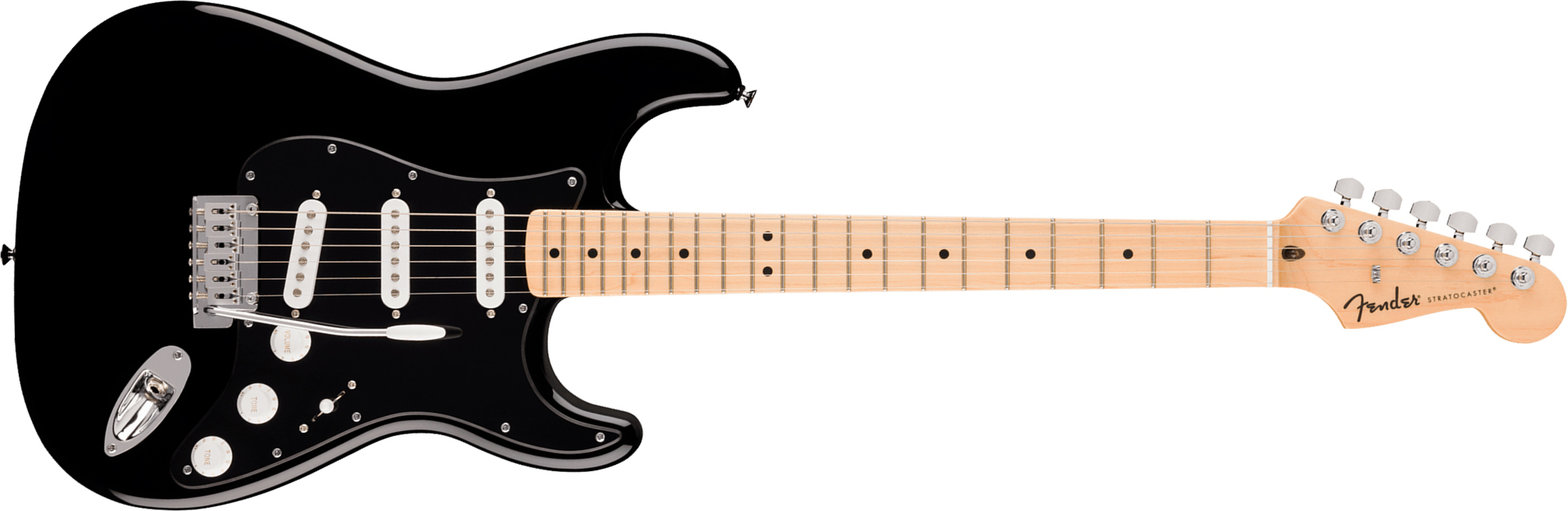 Fender Strat Standard Ind 3s Trem Mn - Black - Guitarra eléctrica con forma de str. - Main picture