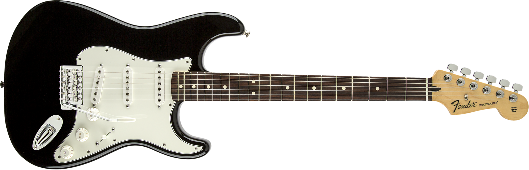Fender Strat Standard Mex Sss Pf - Black - Guitarra eléctrica con forma de str. - Main picture