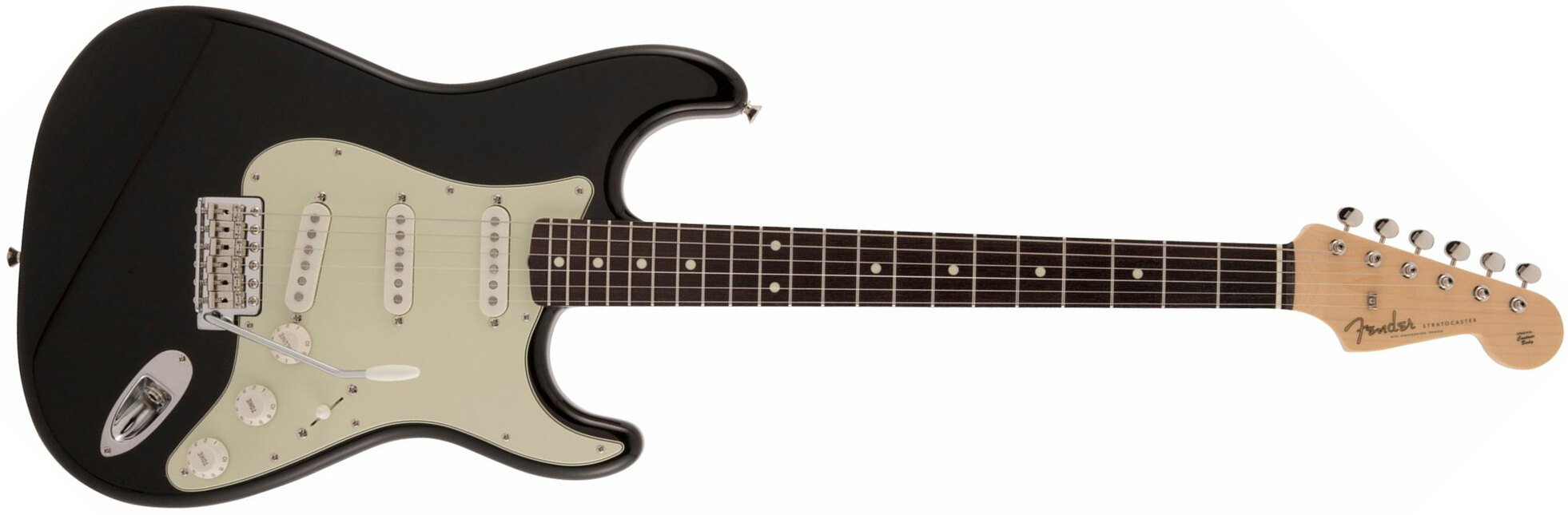 Fender Strat Traditional Ii 60s Mij Jap 3s Trem Rw - Black - Guitarra eléctrica con forma de str. - Main picture