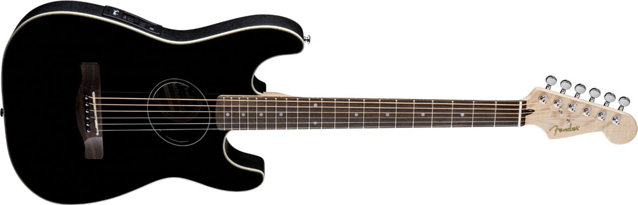 Fender Stratacoustic Standard (rw) - Black Gloss - Guitarra acústica de viaje - Main picture