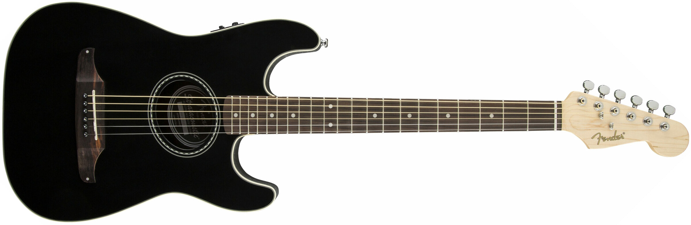 Fender Stratacoustic Standard (wal) - Black - Guitarra acústica & electro - Main picture