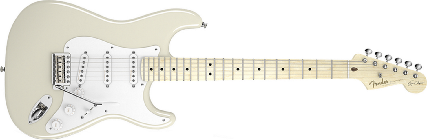 Fender Strat Usa American Artist Eric Clapton 3s Mn Olympic White - Guitarra eléctrica con forma de str. - Main picture