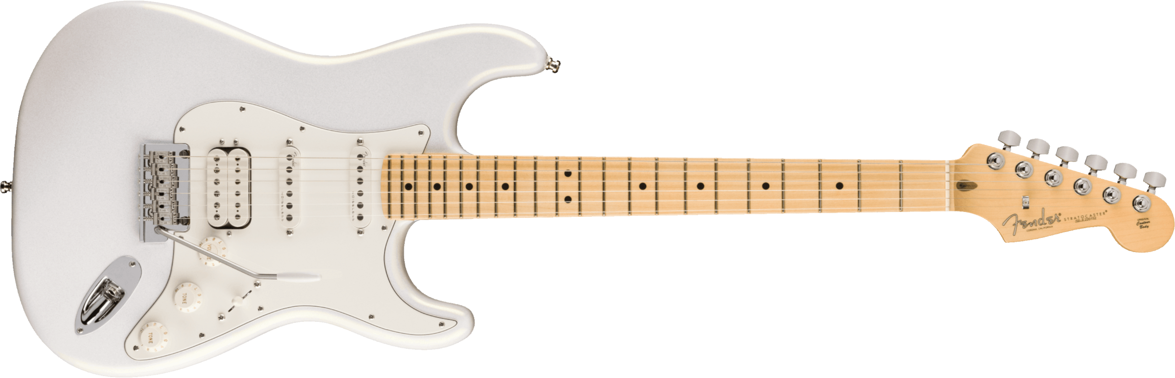 Fender Juanes Strat Trem Hss Mn - Luna White - Guitarra eléctrica con forma de str. - Main picture