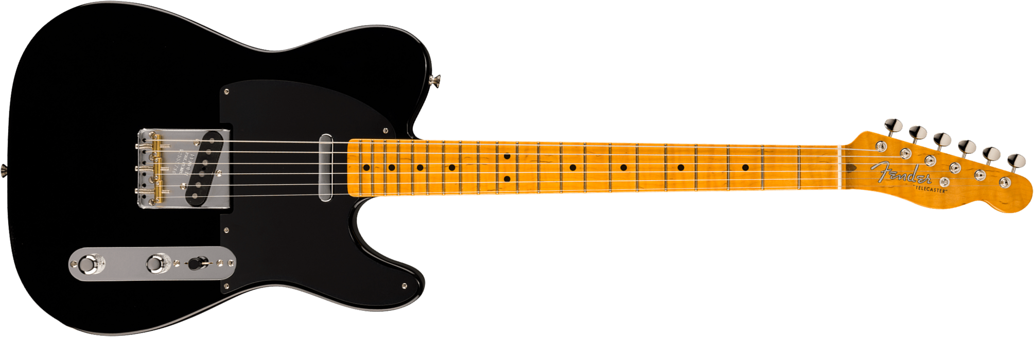 Fender Tele 1951 American Vintage Ii Ltd Usa 2s Ht Mn - Black - Guitarra eléctrica con forma de tel - Main picture