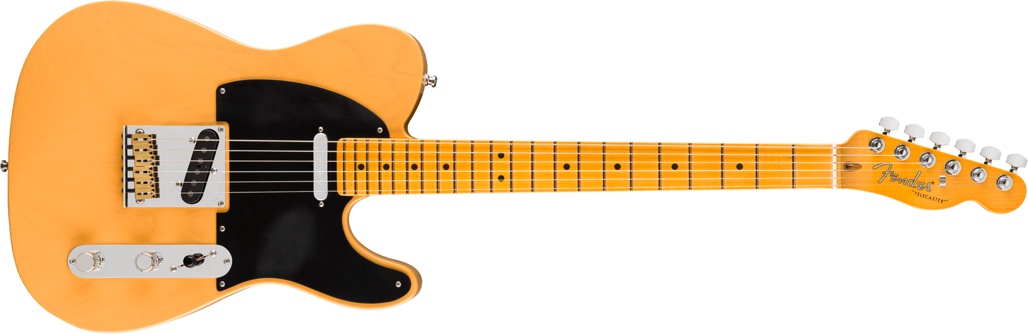 Fender Tele 50s American Ultra Luxe Vintage Usa 2s Ht Mn - Butterscotch Blonde - Guitarra eléctrica con forma de tel - Main picture