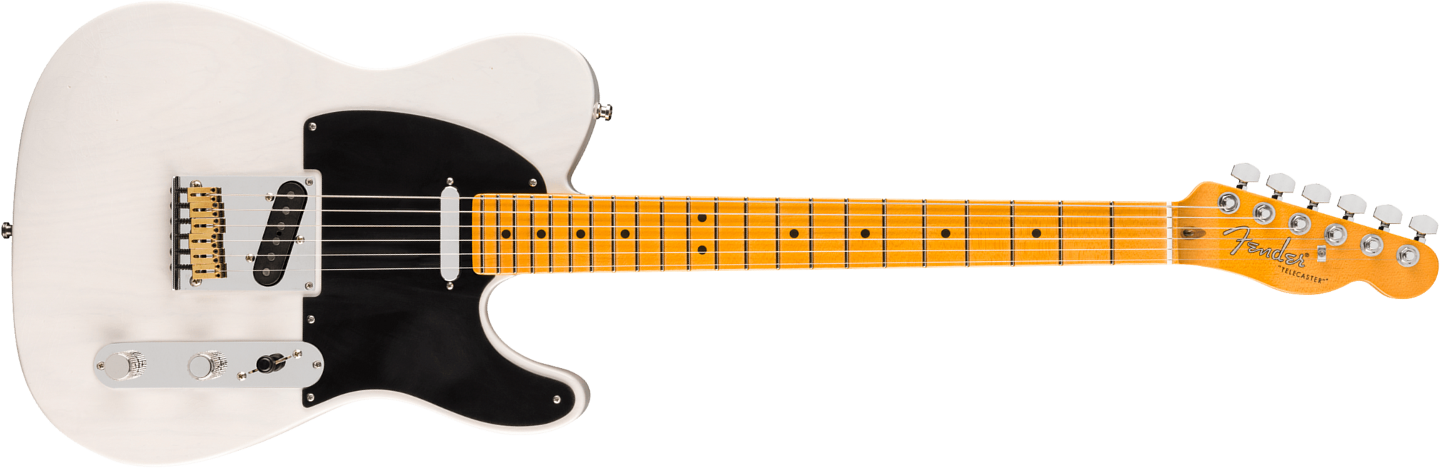Fender Tele 50s American Ultra Luxe Vintage Usa 2s Ht Mn - White Blonde - Guitarra eléctrica con forma de tel - Main picture