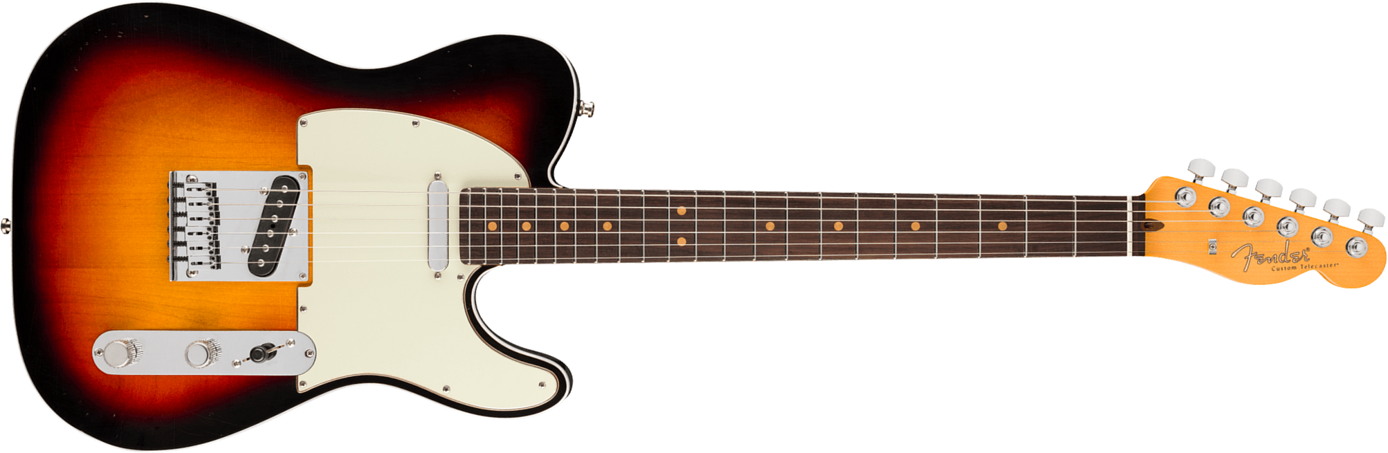 Fender Tele 60s Custom American Ultra Luxe Vintage Usa 2s Ht Rw - 3-color Sunburst - Guitarra eléctrica con forma de tel - Main picture