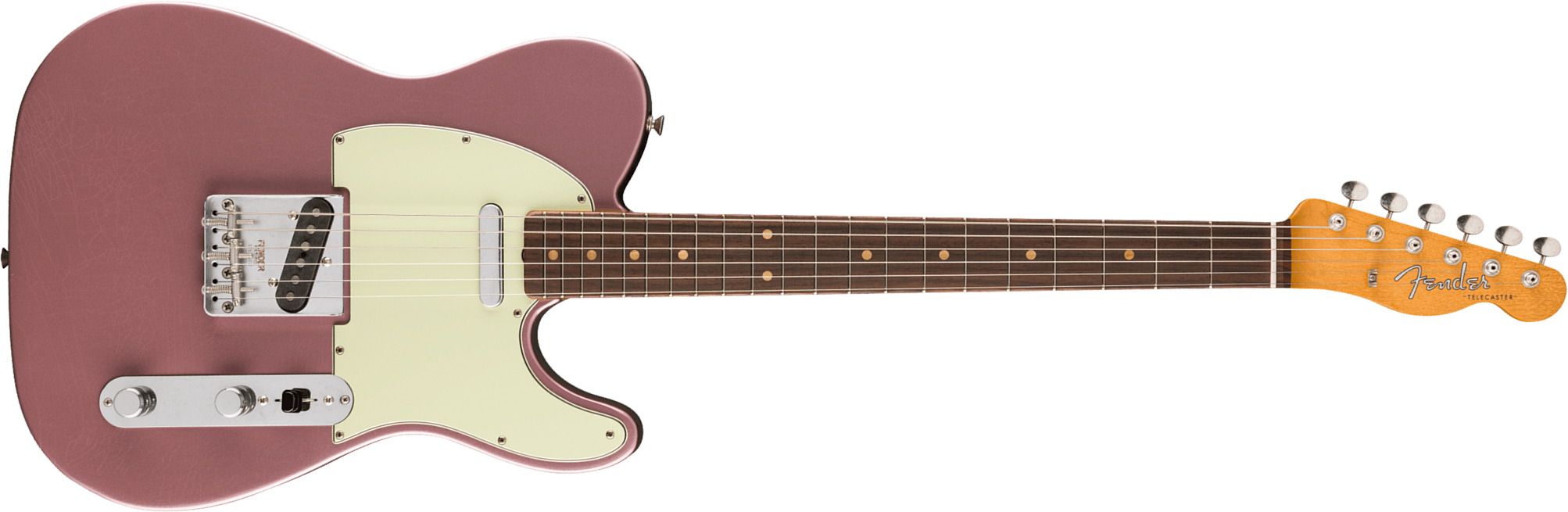 Fender Tele 60s Road Worn Vintera 2 Ltd Mex 2s Ht Rw - Burgundy Mist Metallic - Guitarra eléctrica con forma de tel - Main picture