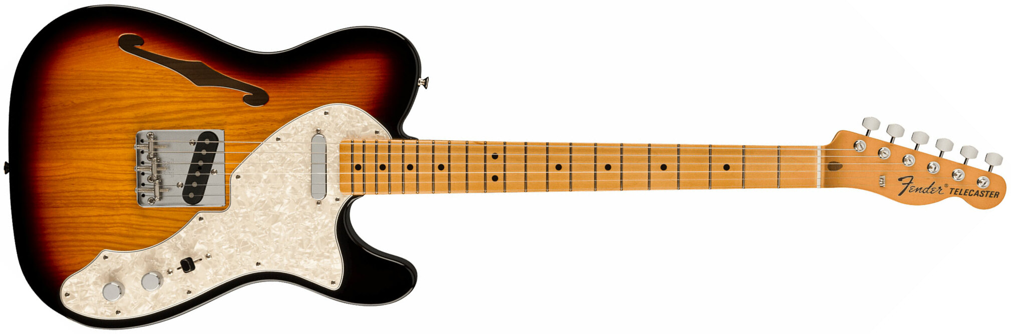 Fender Tele 60s Thinline Vintera 2 Mex 2s Ht Mn - 3-color Sunburst - Guitarra eléctrica semi caja - Main picture